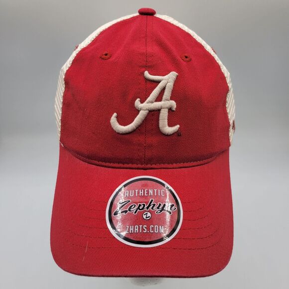 Zephyr Alabama Crimson Tide Mens Womens Trucker Hat Mesh Back Snapback SEC NCAA - Picture 3 of 11